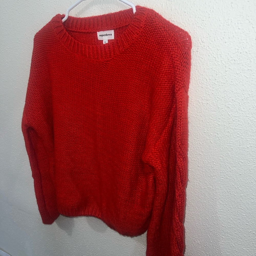 Superdown red sweater - size small